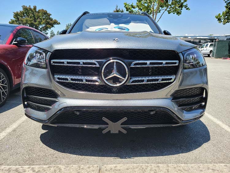 Mercedes front deals license plate