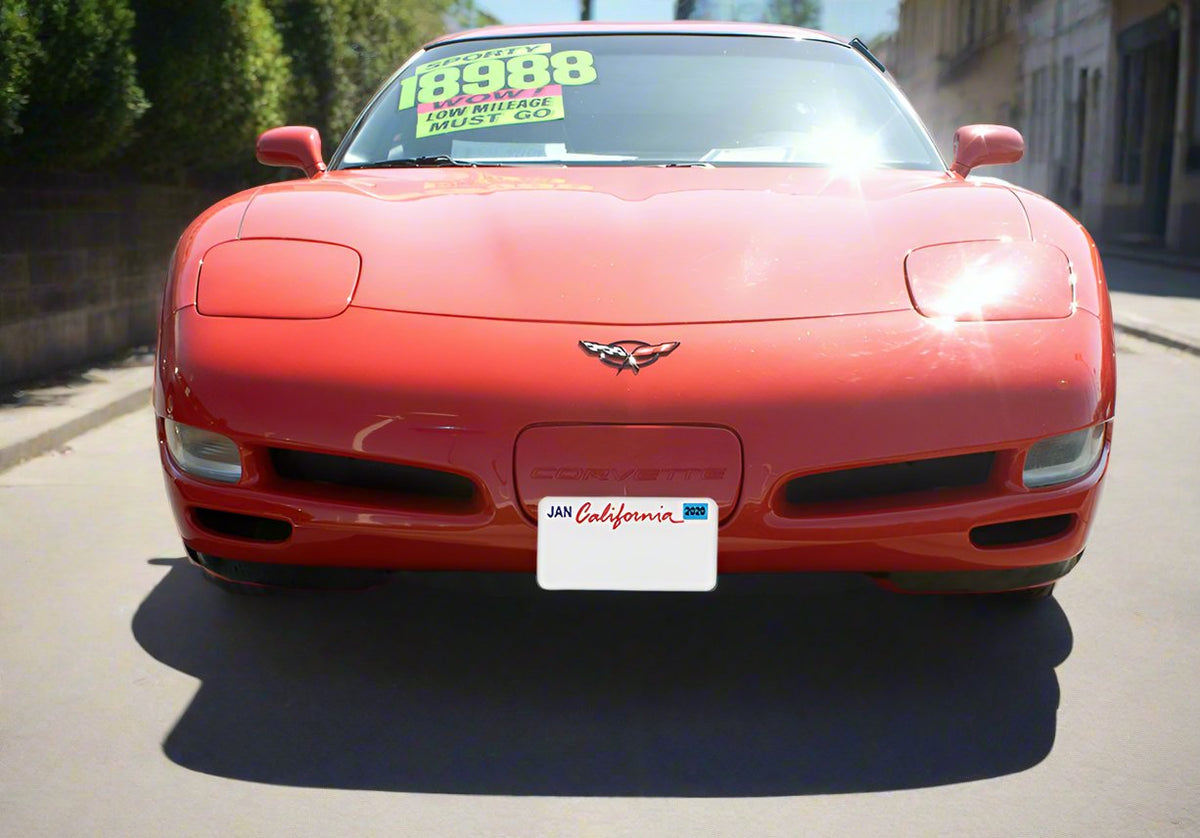 C5 Corvette Front License Plate Bezel & Screen Kit | 1997-2004 | Style Grille Insert