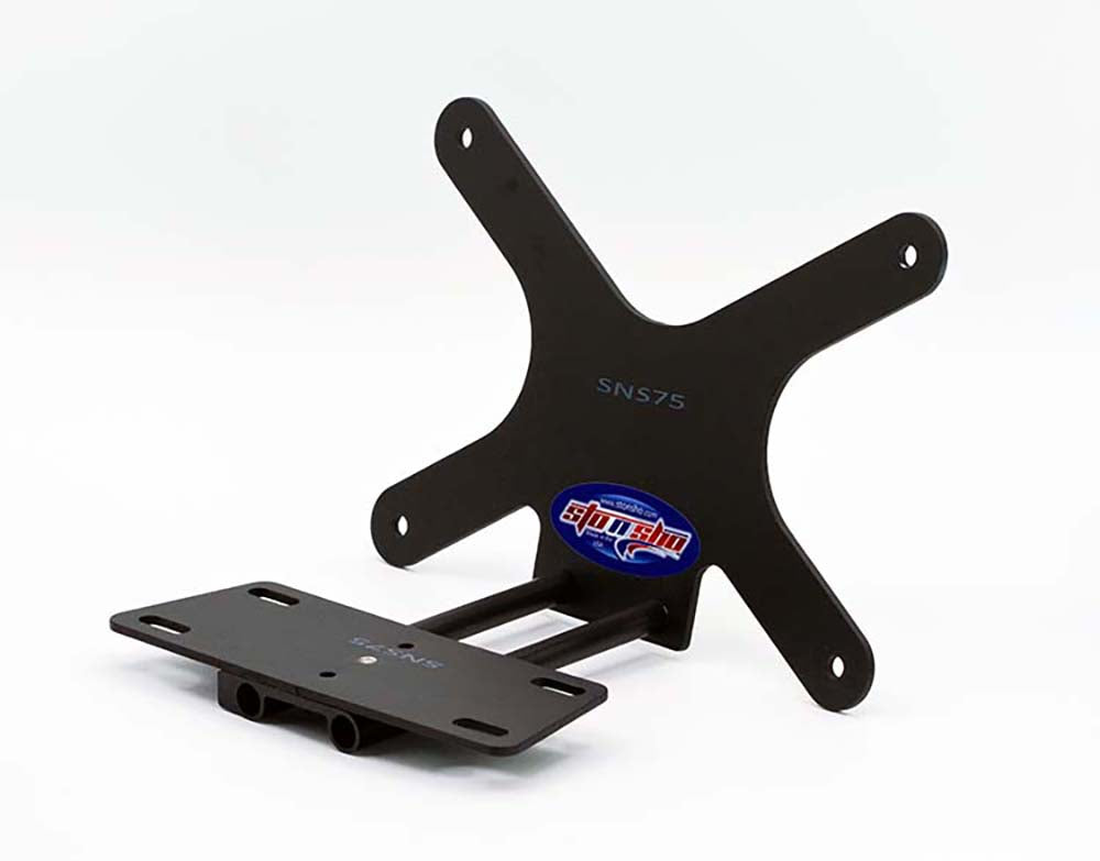 PM Performotor Front License Plate Bracket For 2015-2021 Chrysler 300 – Matte Black Direct Replacement (68265324AB)